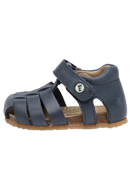 Falcotto Alby-Closed Toe Fisherman Leather Sandals Blue 22 - Image 1