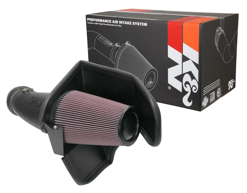 K&N Cold Air Intake System: High-Flow Air Filter, Increase Performance & Acceleration: Compatible with 2017-2023 Dodge: Challenger, Demon, Redeye, Charger, 63-1577