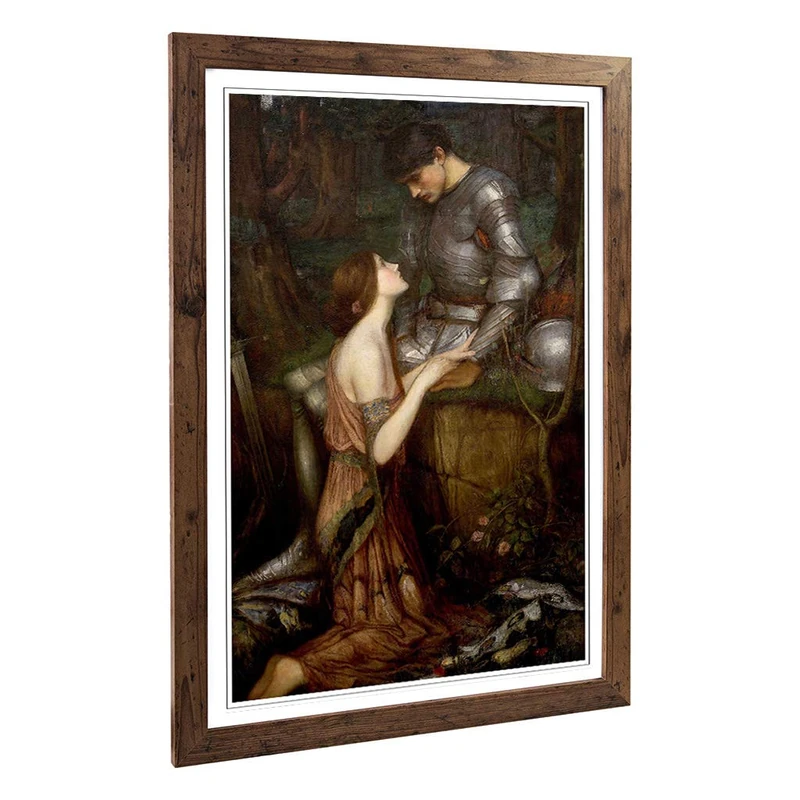Big Box Art Framed Print of John William Waterhouse Lamia Design | Wall Art Picture | Home Decor for Kitchen, Living, Dining Room, Bedroom, Hallway, Office, Walnut, A2 / 24.5x18 Inch / 62x45cm