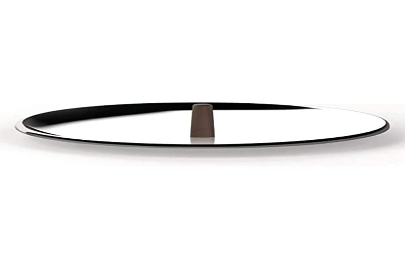 Alessi edo Lid with knob, Ø 28, steel,brown