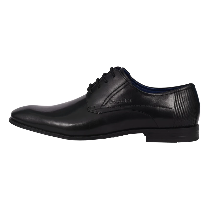 bugatti Men's Classic leather business shoe, derby with a comfortable fit, Black, 13 UK