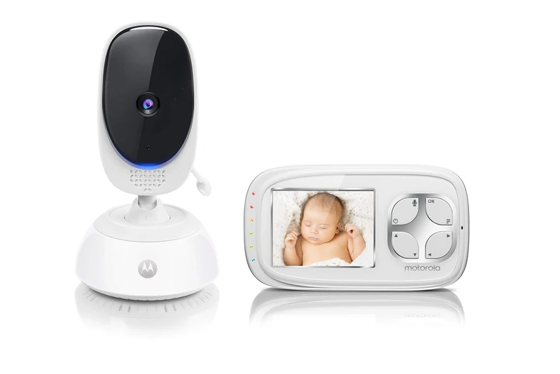Motorola Baby Comfort 35 Video Baby Monitor with Pan and Zoom Function, 2.8 Inch Colour Display, Night Vision, 2-Way Audio and Temperature Sensor, 300 m Range, White