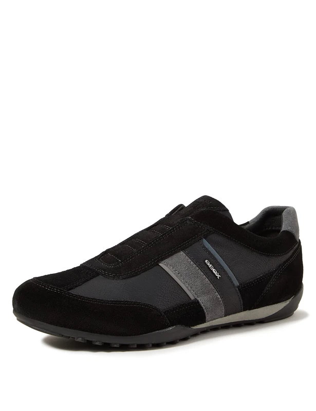 Geox Mens U Wells Sneakers, Black Dk Jeans, 10.5 UK