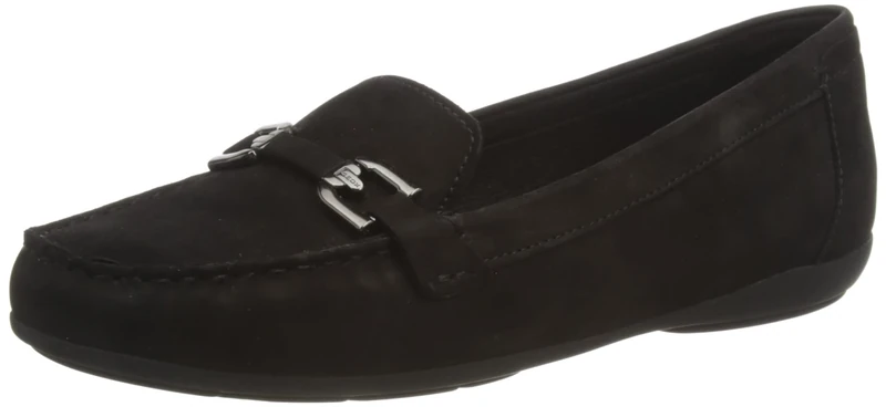 Geox Women's D Annytah Moc A Moccasins, Black, 4.5 UK