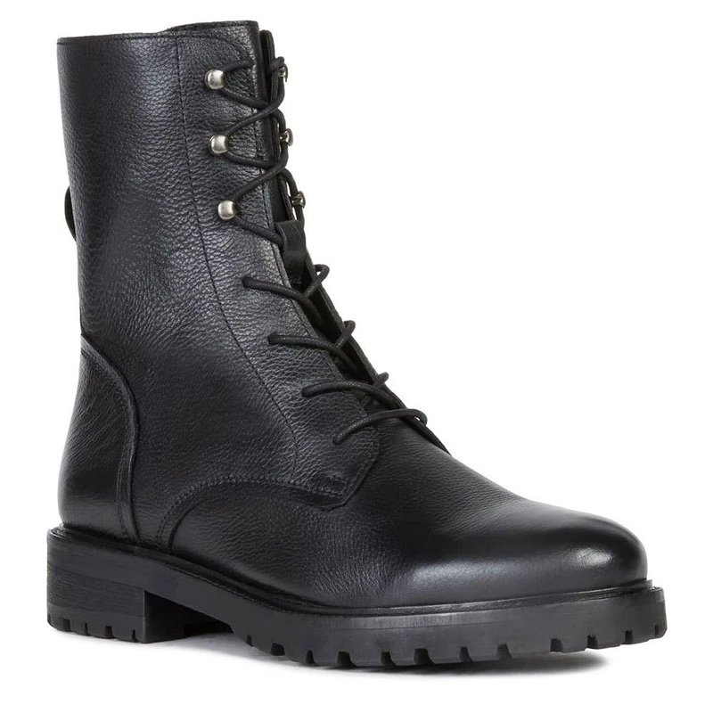 Geox Women's D Hoara Ankle Boots, Black, 7 UK