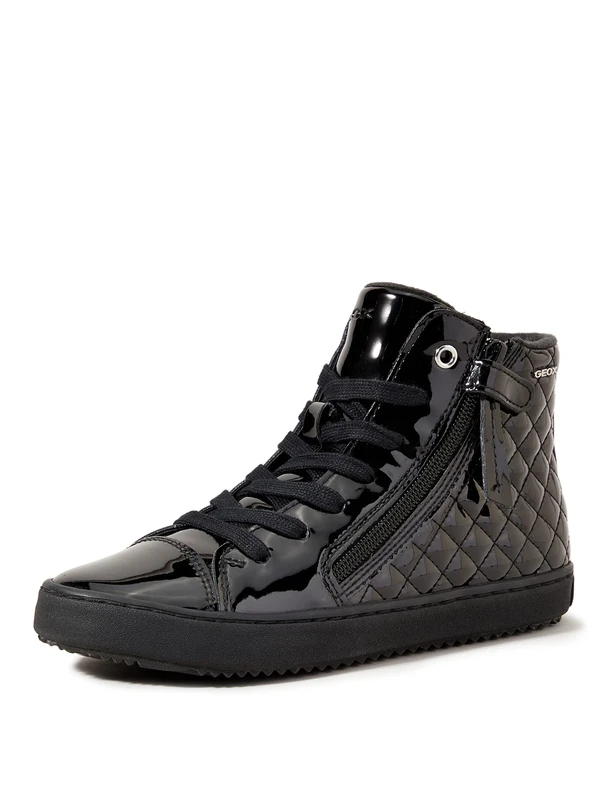 Geox Girls J Kalispera D Sneakers, Black, 10 UK
