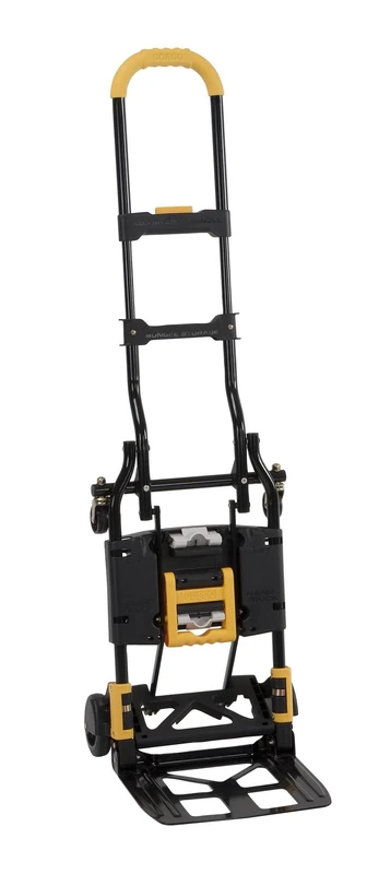 COSCO 12225YGB1E 2-in-1 Folding Hand Truck, 300 lb. Capacity, Multi-Position with Extendable Handle, Yellow