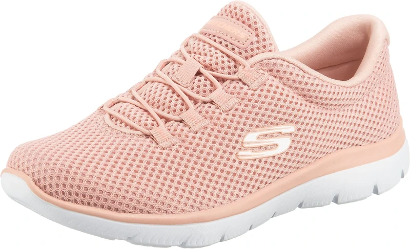 Skechers Women's Summits 12985 Trainers, Rose Mesh/ White Trim, 4 UK