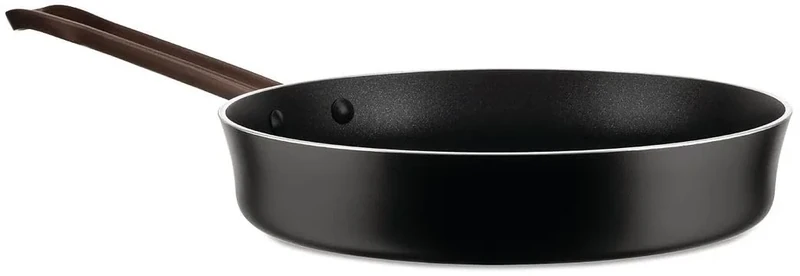 Alessi edo Long-Handled Frying pan, Ø 24, Steel,Brown