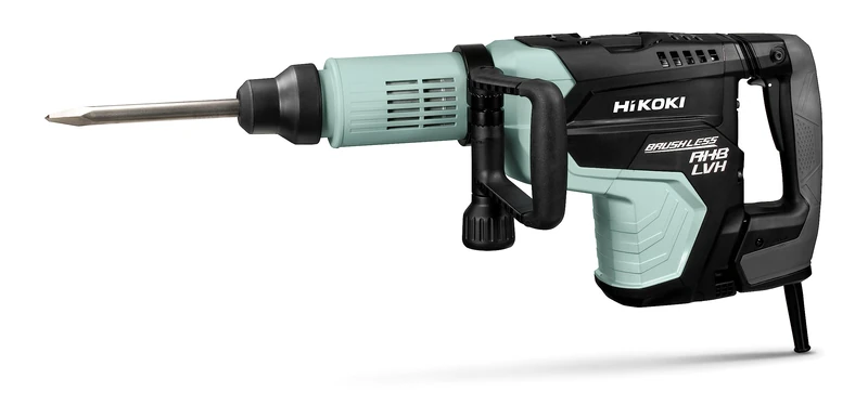 HIKOKI Abbruchhammer H60MEWTZ, SDS-max (240V, Leistung: 1500 W, Brushless, Schlagenergie 15,9 J, Volllastschlagzahl: 1500-2100 min-1, Abbruchleistung per 30 Min.: 165 kg, Zubehör: im Transportkoffer.