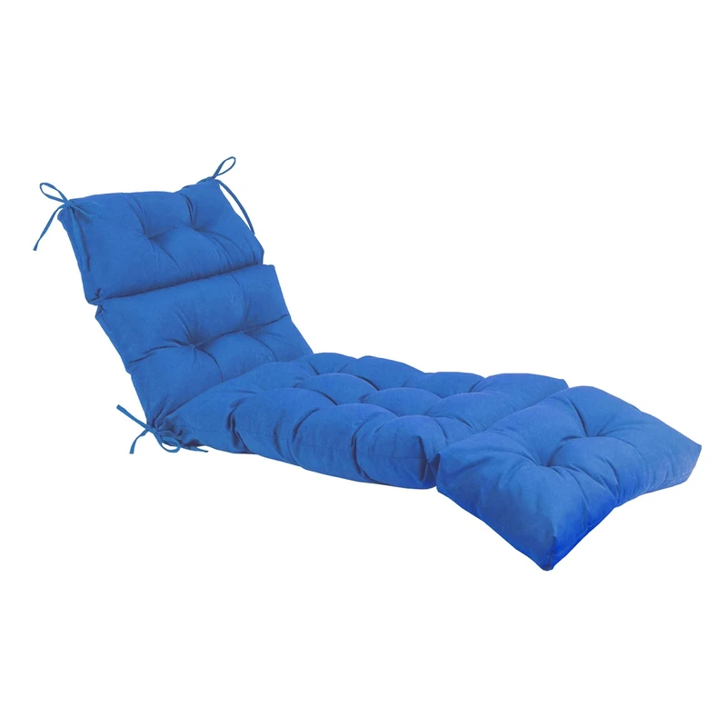 QILLOWAY Indoor/Outdoor Chaise Lounge Cushion,Spring/Summer Seasonal Replacement Cushions. (Navy Blue)