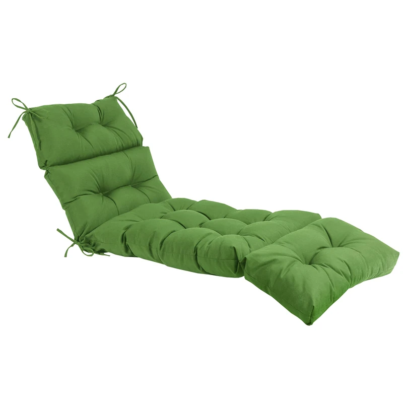 QILLOWAY Indoor/Outdoor Chaise Lounge Cushion,Spring/Summer Seasonal Replacement Cushions. (Green)