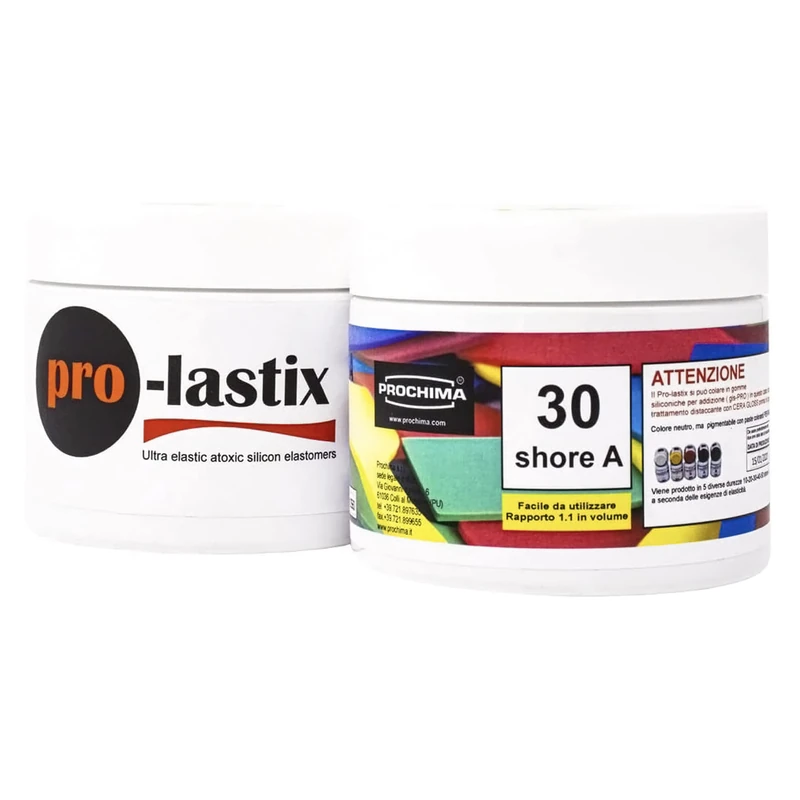 PROCHIMA, Pro-Lastix 30 Silicone Elastomer, Two-Component Liquid That Cold Cures Giving Place to an Elastic Compound, for Making Elastic Items of Any Size and Shape, 1 kg