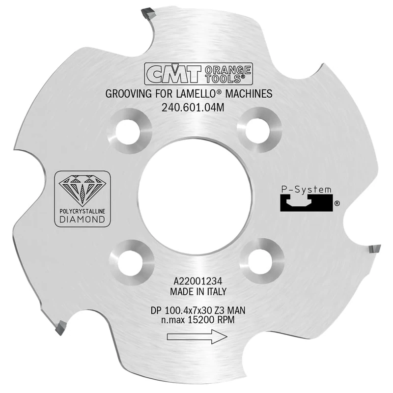 CMT 240.601.04M - Biscuit Joiner Blade DP 100.4×7/4×30 Z3 TCG