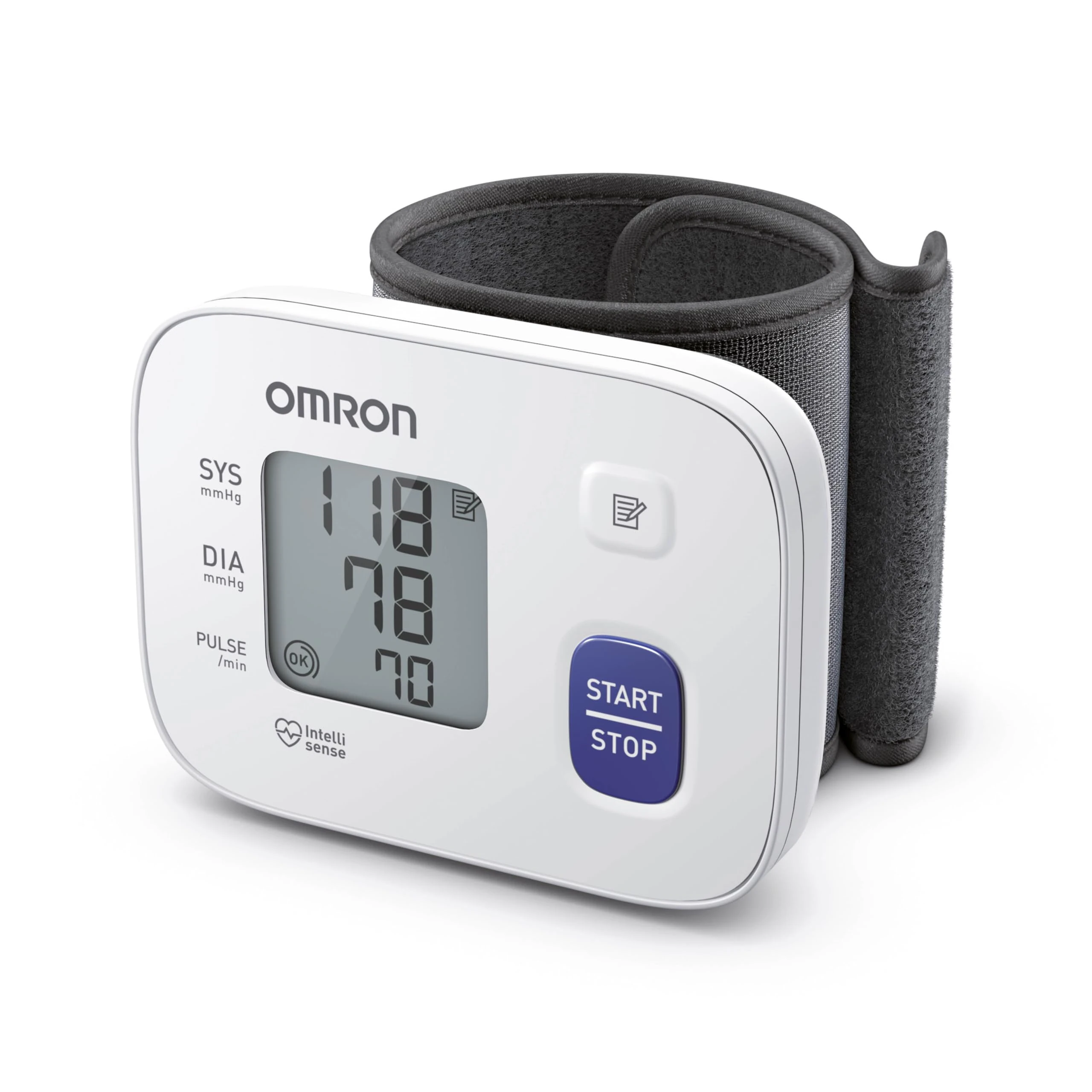 OMRON RS1 Automatic Wrist Blood Pressure Monitor, clinically validated, Blood Pressure Machine with Preformed Cuff 13.5-21.5 cm, Accurate Measurement, Cuff Wrap Guide