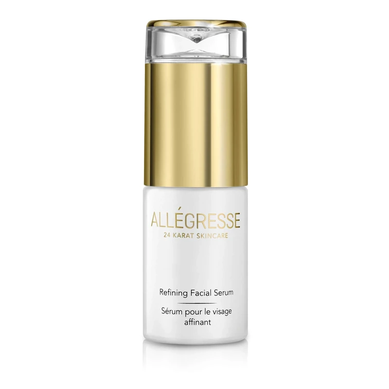 ALLÉGRESSE 24 KARAT SKINCARE Gold Refining Facial Serum - Anti Aging & Anti Wrinkle Serum For Plumper, Firmer And Smoother Skin - Formulated With Progeline, Superox-C, 1 Oz