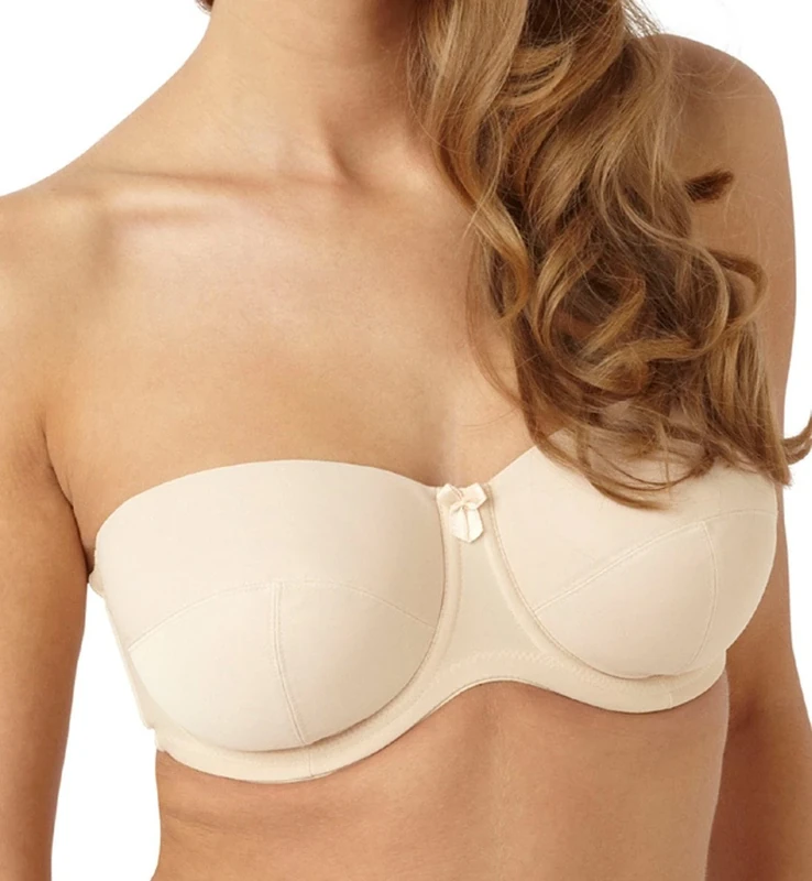 Panache Evie Strapless Bra – Padded 3-Piece Cups with Underwire & Multiway Straps for Secure Lift & Fit, Nude, 40E