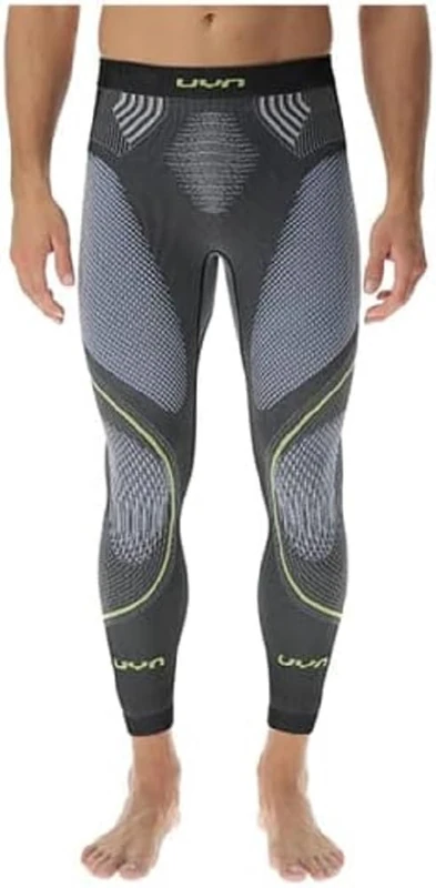 UYN U100014 EVOLUTYON UW LONG MELANGE Pants Men's Anthracite melange/Blue/Glossy Yellow M - Image 1