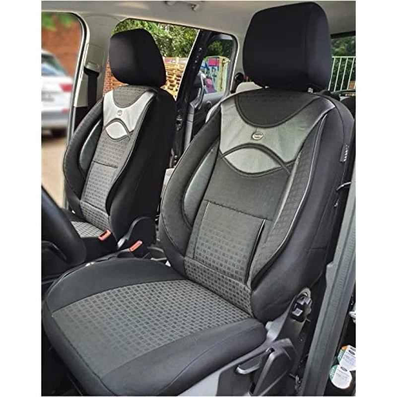 BREMER SITZBEZÜGE Measure Car Seat Covers Compatible with Mercedes B-Class W246 Driver & Passenger Set from 2011-2018 / Car Seat Covers Protective Cover Set Car Seat Covers Pack of 2 in Black/Black