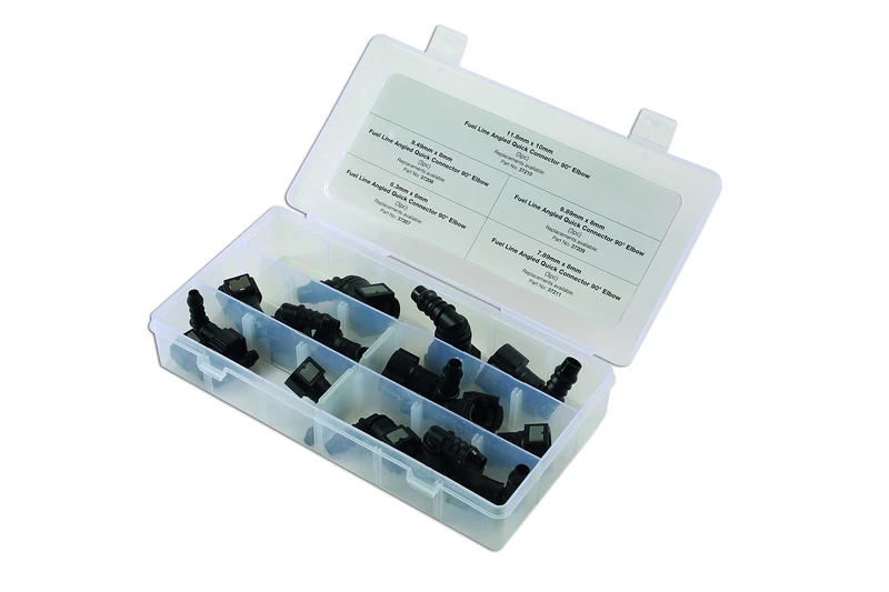 Connect 34030 Assorted Fuel Line Angled Quick Connectors 15pc