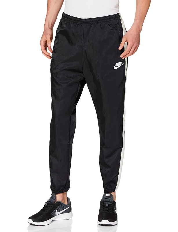 Nike Mens' Nike Sportswear WVN Pants, Black/Sail/White, Large