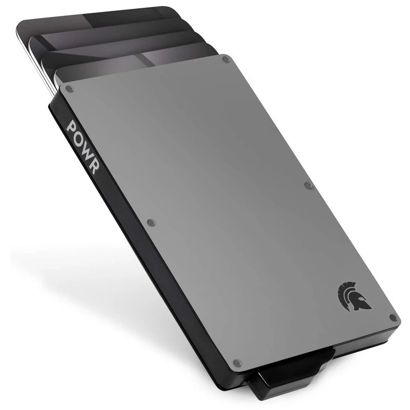POWR Card Holder Wallet, RFID Blocking Credit Card Holder, Minimalist Wallet Credit Holders, RFID for Men, Metallic Slim