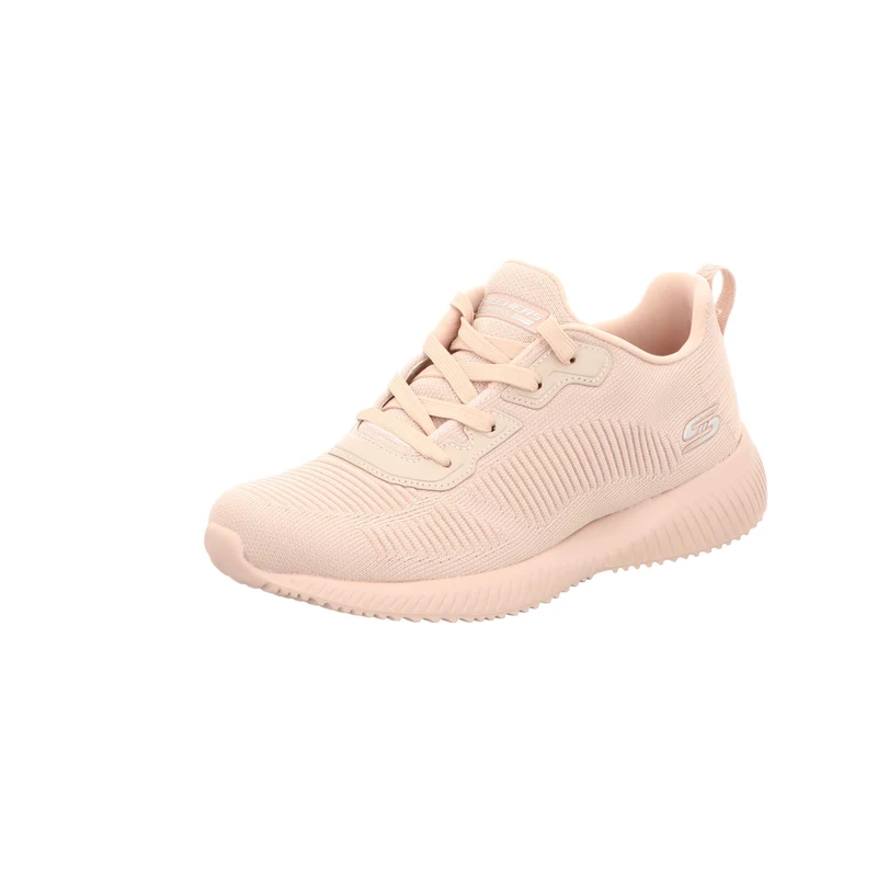 Skechers Women's Bobs Squad Tough Talk Sneakers, Pink Engineered Knit, 6 UK