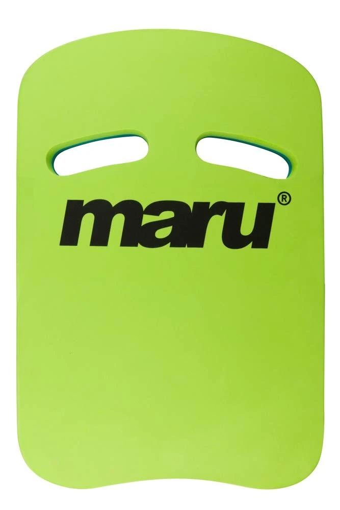 MARU Swimming Kickboard Swim Aid, Pool Float for Adults and Kids, Swim Sports Training Equipment, Improve Body Position and Balance in the Water (Lime/Blue, One Size)