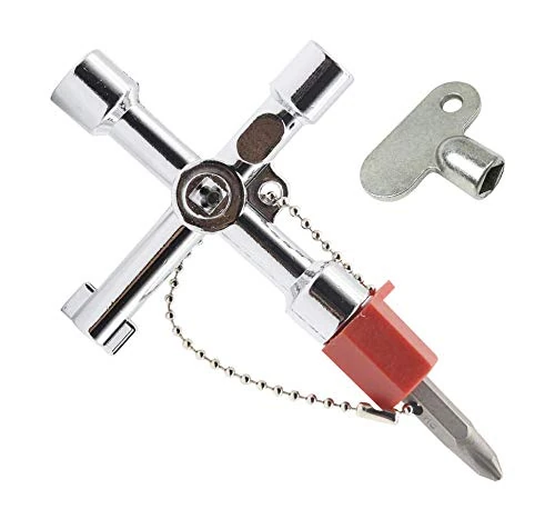 7 in 1 Utility Key for Radiator Electric Water Gas Meter Box & 1 pcs Radiator Key Radiator Spanner Valve Key