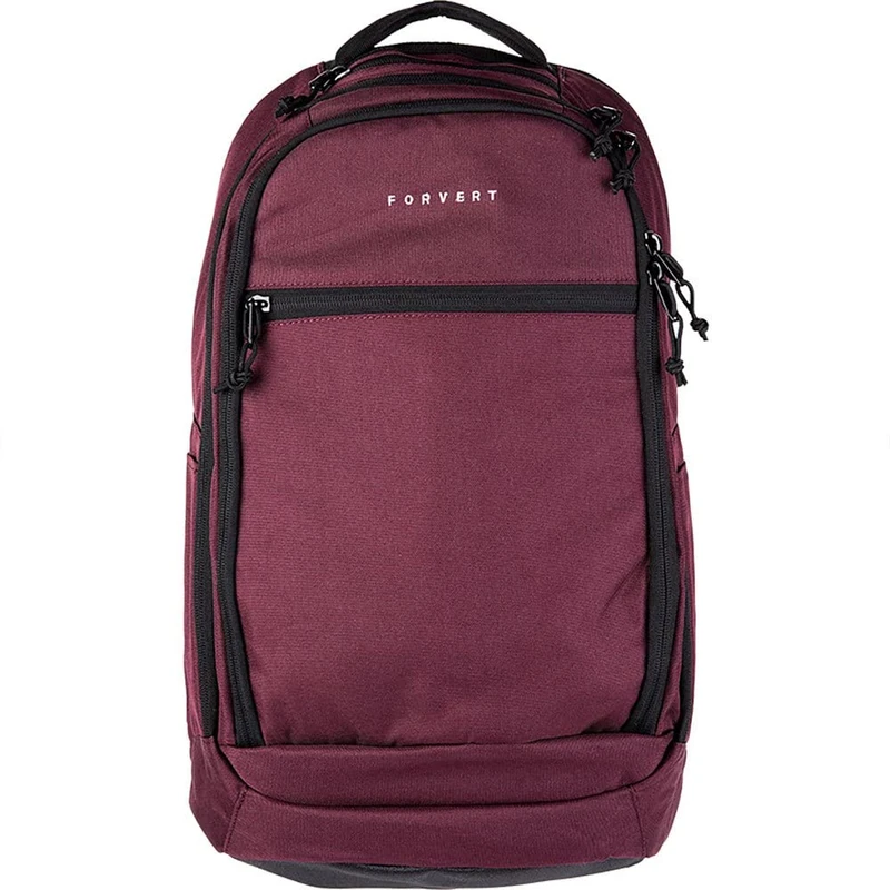 Forvert Leo Unisex Backpack Daypack, Backpack with 15 Inch Laptop Compartment, Board Catcher, plum, standard size, Casual Daypack
