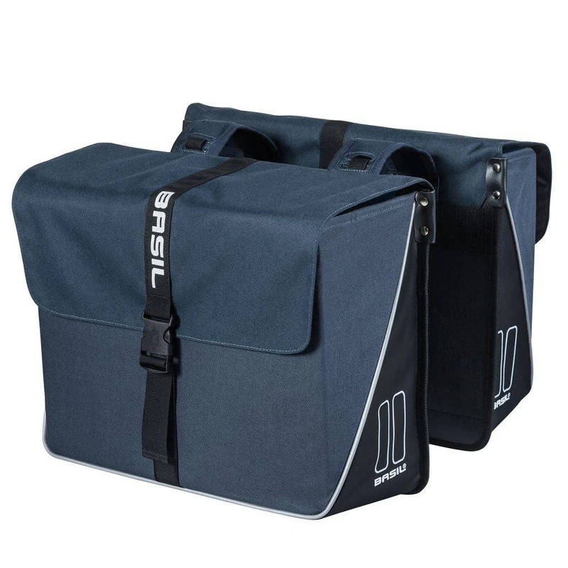 Basil Forte Double Pannier Bag - Navy Blue, 35L