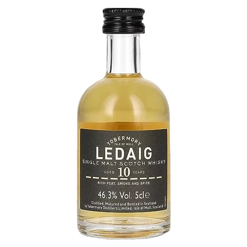Ledaig 10 year Peated Single Malt Scotch Whisky Miniature - 5cl Single Bottle - Image 1