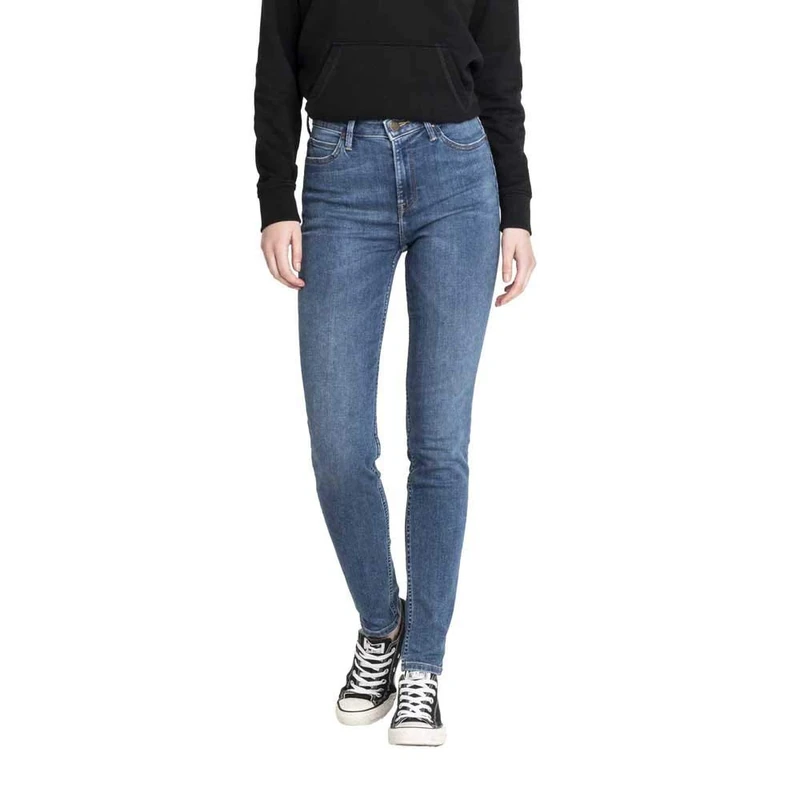 Lee Damen Scarlett High Skinny Jeans, Blau (Mid Copan Iw) , 27W/35L