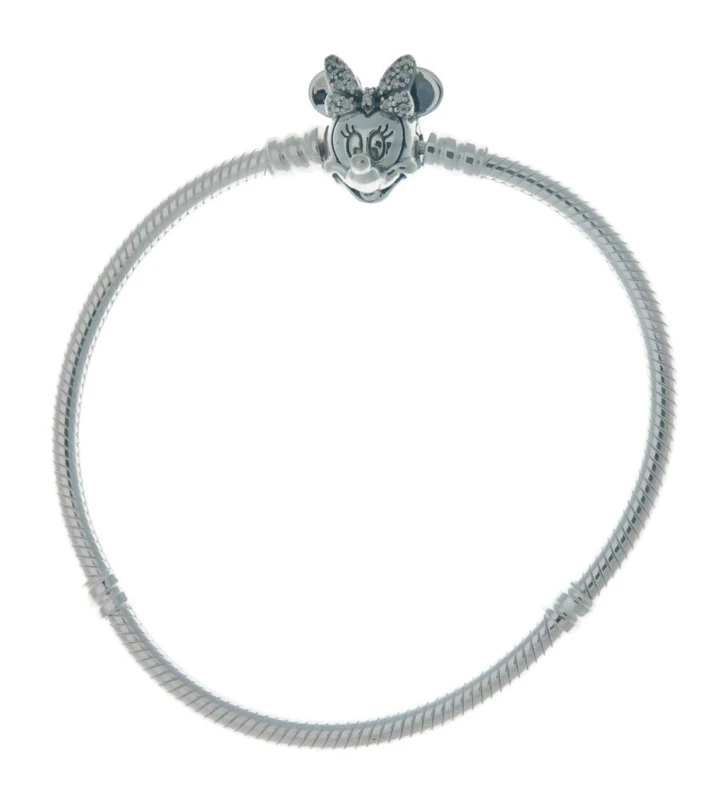Pandora Disney Minnie silver bracelet with clear cubic zirconia, 21