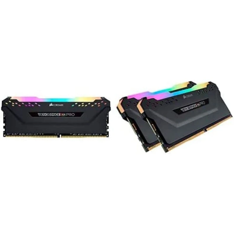 Corsair Vengeance RGB PRO 16 GB (2 x 8 GB) DDR4 3200 MHz C16 XMP 2.0 + RGB PRO DDR4 Light Enhancement Kit (Without Built-In Memory) Enthusiast RGB LED Illuminated Memory Kit