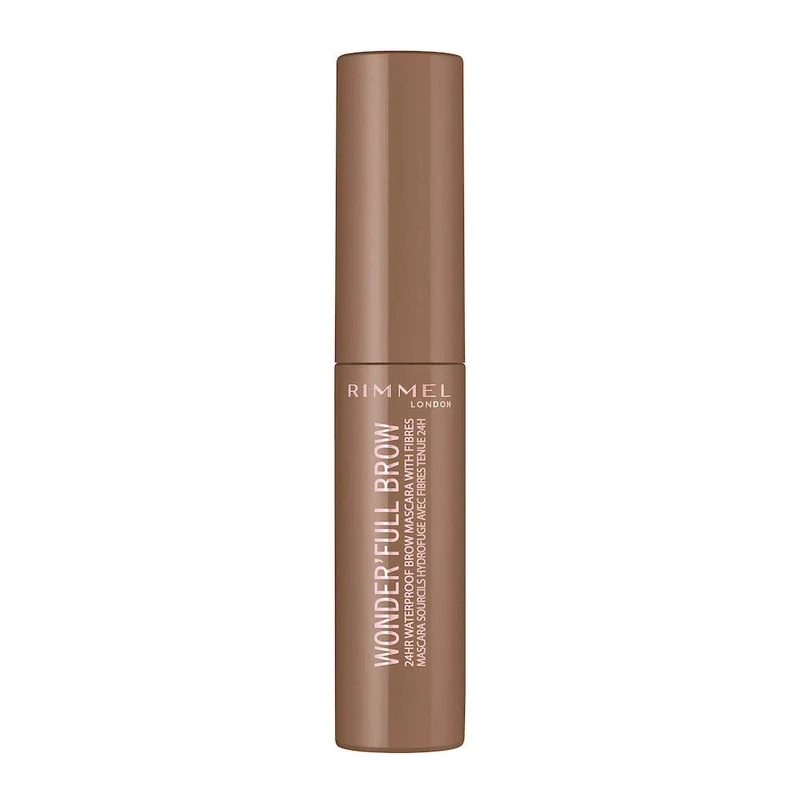 Rimmel London Wonder’Full Brow 24HR Waterproof Brow Gel, with Fibres for Plump Thick Brows, Light, 4.5 ml