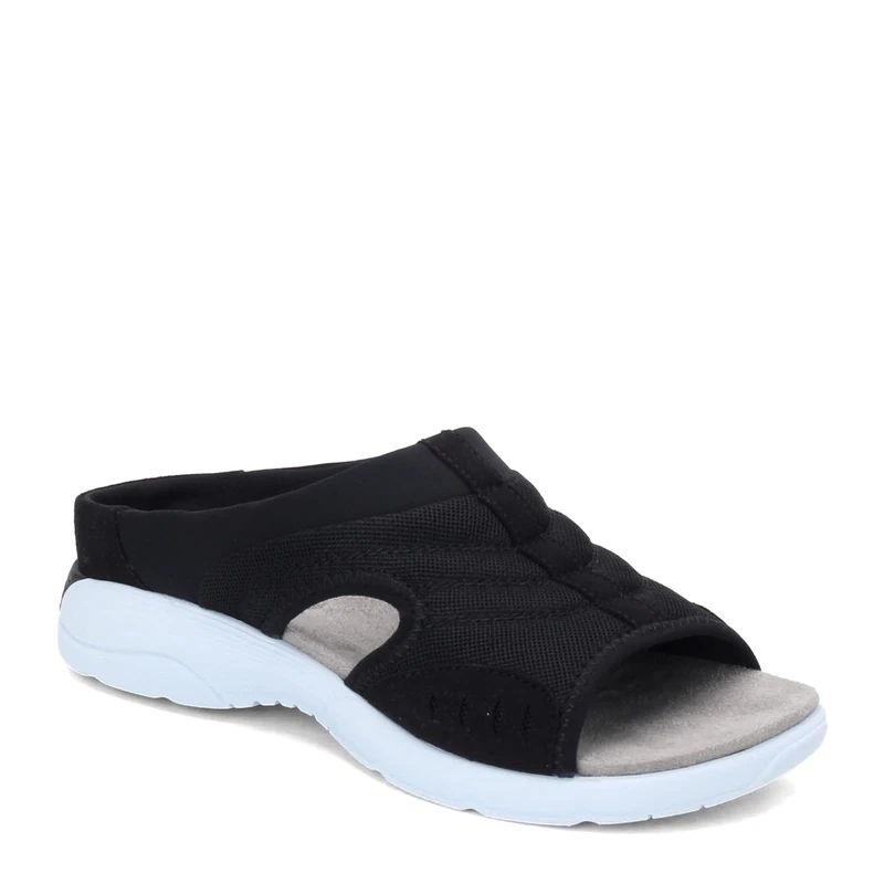 Easy Spirit Women's Setraciee2 Slide Sandal, Black Multi Fabric, 6 UK