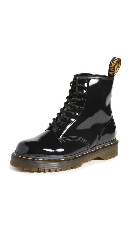 Dr. Martens Unisex 1460 Bex Crazy Horse Leather Boots with 8 Eyelets, black, 10 UK