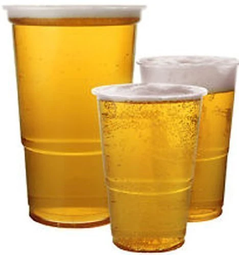 We Can Source It Ltd – 500 x Clear Strong Plastic Half Pint Cups - 10oz Disposable Beer Glasses Tumblers – 284ml BPA-Free Plastic Cocktail Glasses with CE Marking – Recyclable Tumblers for Parties