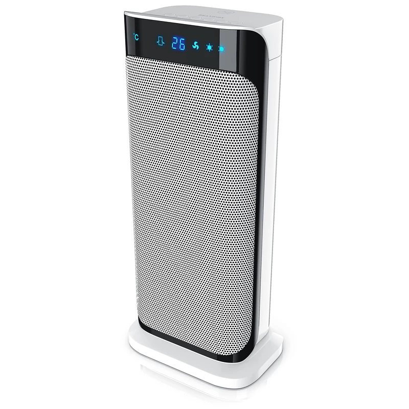 Brandson Ceramic Fan Heater with Remote Control for Bathroom and Bathroom with Oscillation Function, 2 Heating Levels, Timer and Heating - GS Certified