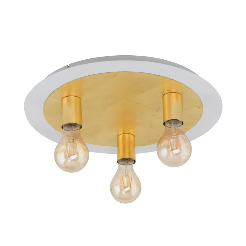 Eglo Passano Ceiling Light Steel 4 W, White, Gold