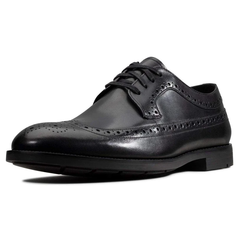Clarks Men's Ronnie Limit Brogues, Black Black Leather Black Leather, 10 UK