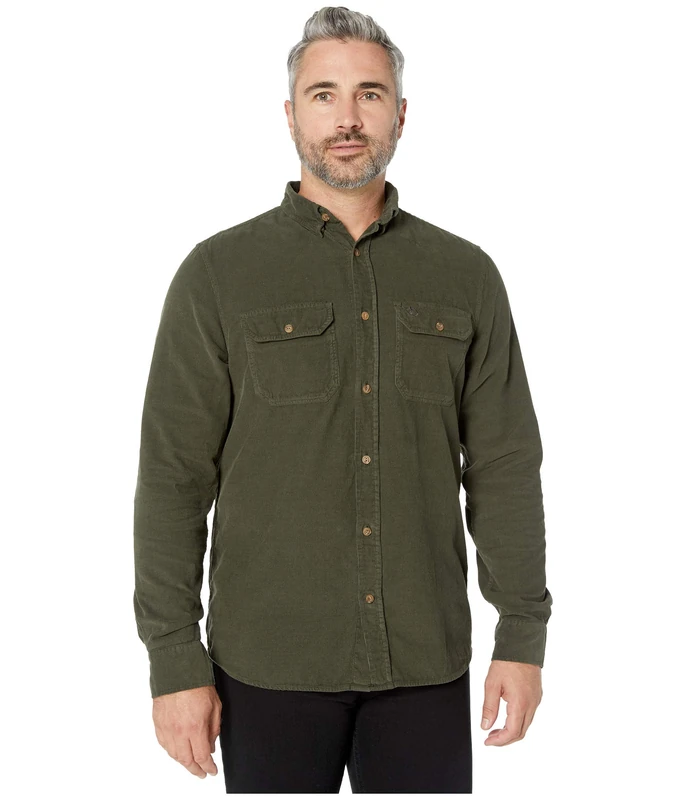 Fjallraven Övik Cord Shirt M Long Sleeved T-Shirt - Green, X-Small - Image 1