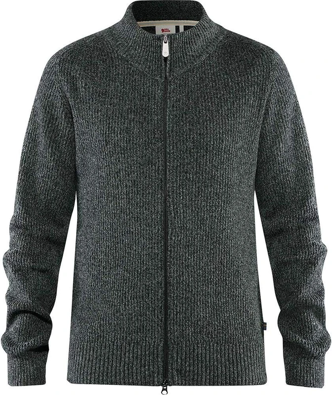 Fjallraven Greenland Re-Wool Cardigan M Sweatshirt - Dark Grey, S