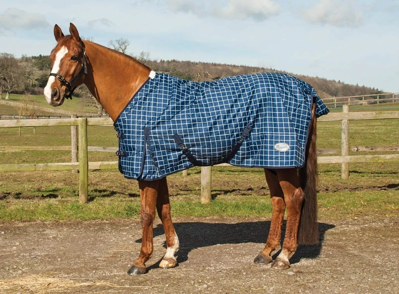 Rhinegold Atlanta Turnout Rug - 6/9 - Navy Check