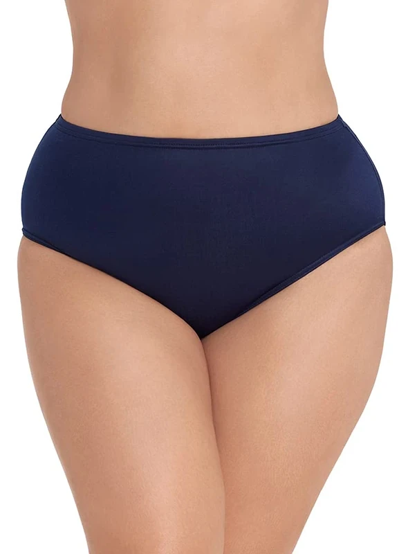 Miraclesuit Women's Plus Size Swimwear Basic Swim Brief Tummy Control High Waist Bathing Suit Bottom