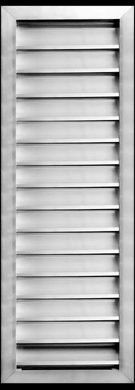 10 x 36 inches Aluminium Outdoor Weather Proof Louver - Rain & Waterproof Air Vent with Screen Mesh - HVAC Grille - Aluminium [Outer Dimensions 11.75 inches w x 37.75 inches]