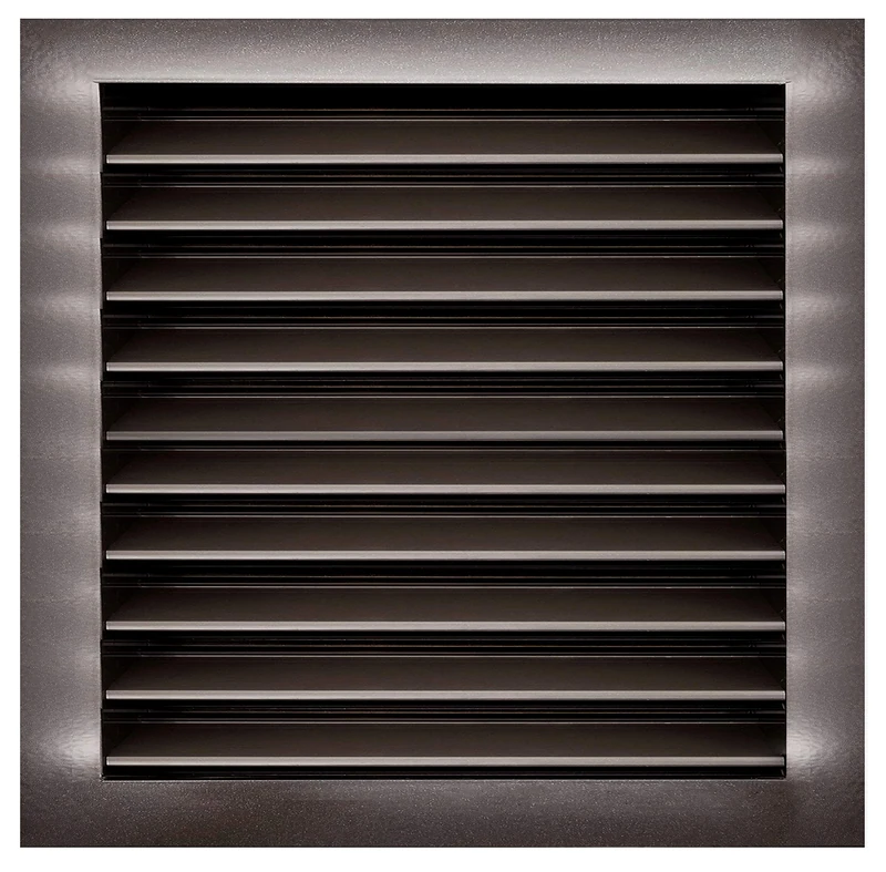 HVAC Premium 24"W x 24"H Aluminum Exterior Gable Louver Vent for Walls & Crawlspace - Weather-Resistant Air Grille with Screen Mesh - Brown [Outer Dimensions 25.75"W x 25.75"H]