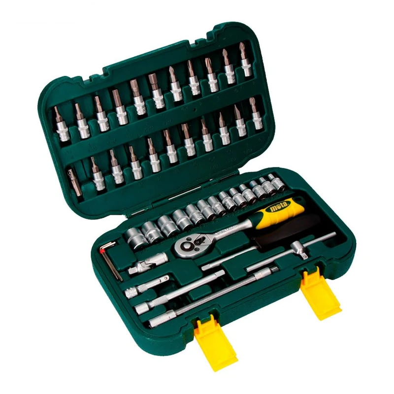 Mota Tools 39869 Set of 1/4 Inch Keyholes and Accessories, Silver, 45 Pieces