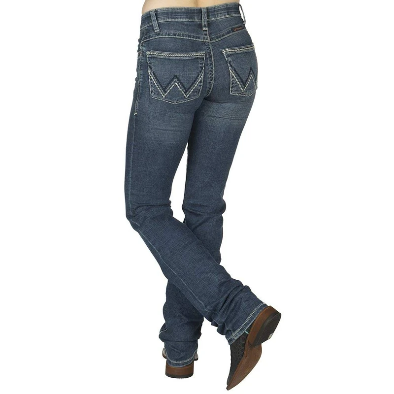 Wrangler Women's Willow Mid Rise Boot Cut Ultimate Riding Jean, Davis, 5W x 38L